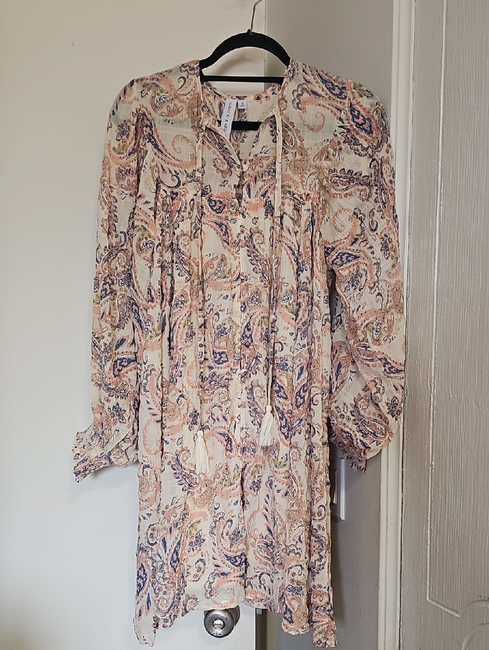 Grace + Karma Flowy Lightweight Paisley Dress Small